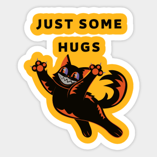 free hugs from cat Sticker